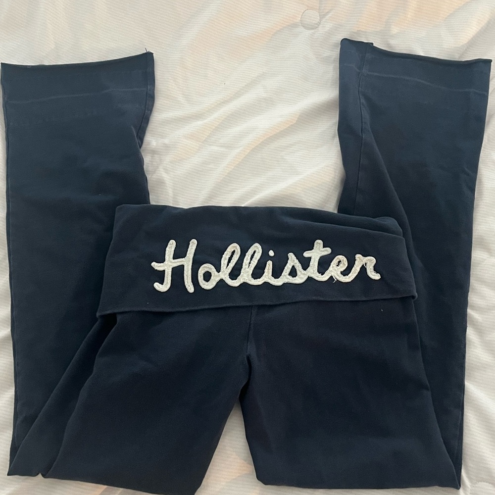 Y2K 2000s hollister vintage fold over leggings with Pink Logo